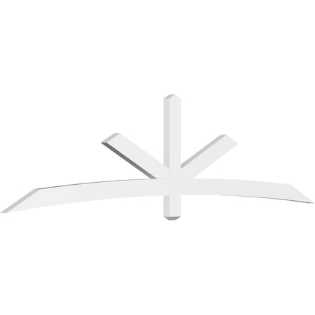 Ekena Millwork Alberta Architectural Grade PVC Gable Bracket, 108"W x 27"H x 2"D x 4"F, 6/12 Pitch GBP108X27X0204ALB00